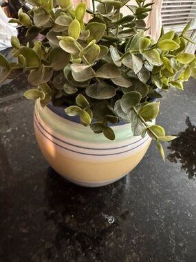 Pfaltzgraff Floral Breeze Canister Vase Hand Painted Pastel Stoneware No Lid